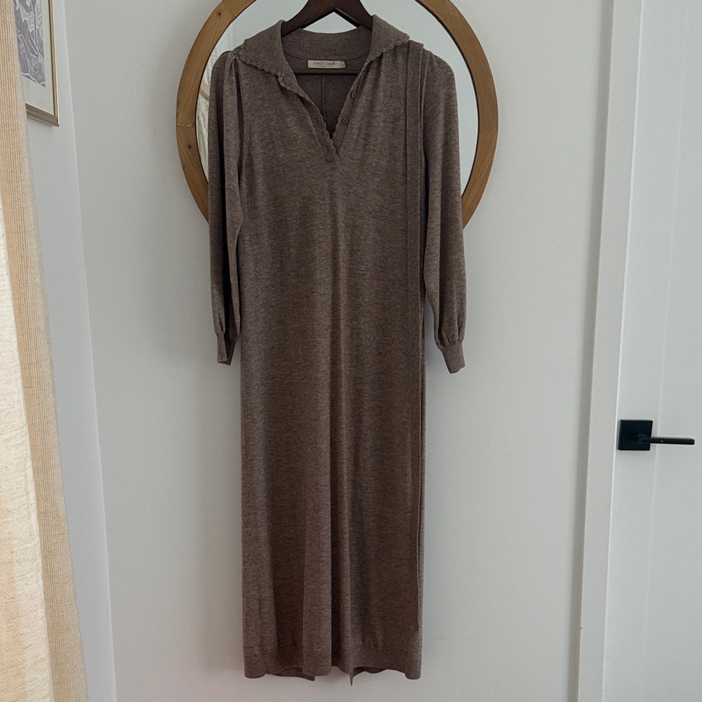 Christy Dawn Merino Wool Long Sleeve Dress